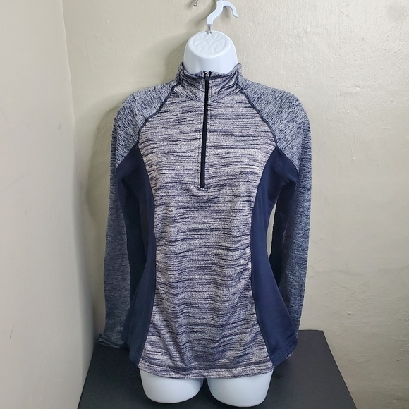 TekpGear Mock Neck Half Zip Woman's Jacket Size Small Lightweight Blue - Picture 1 of 6